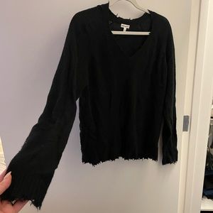 Minnie Rose Distressed cashmere sweater